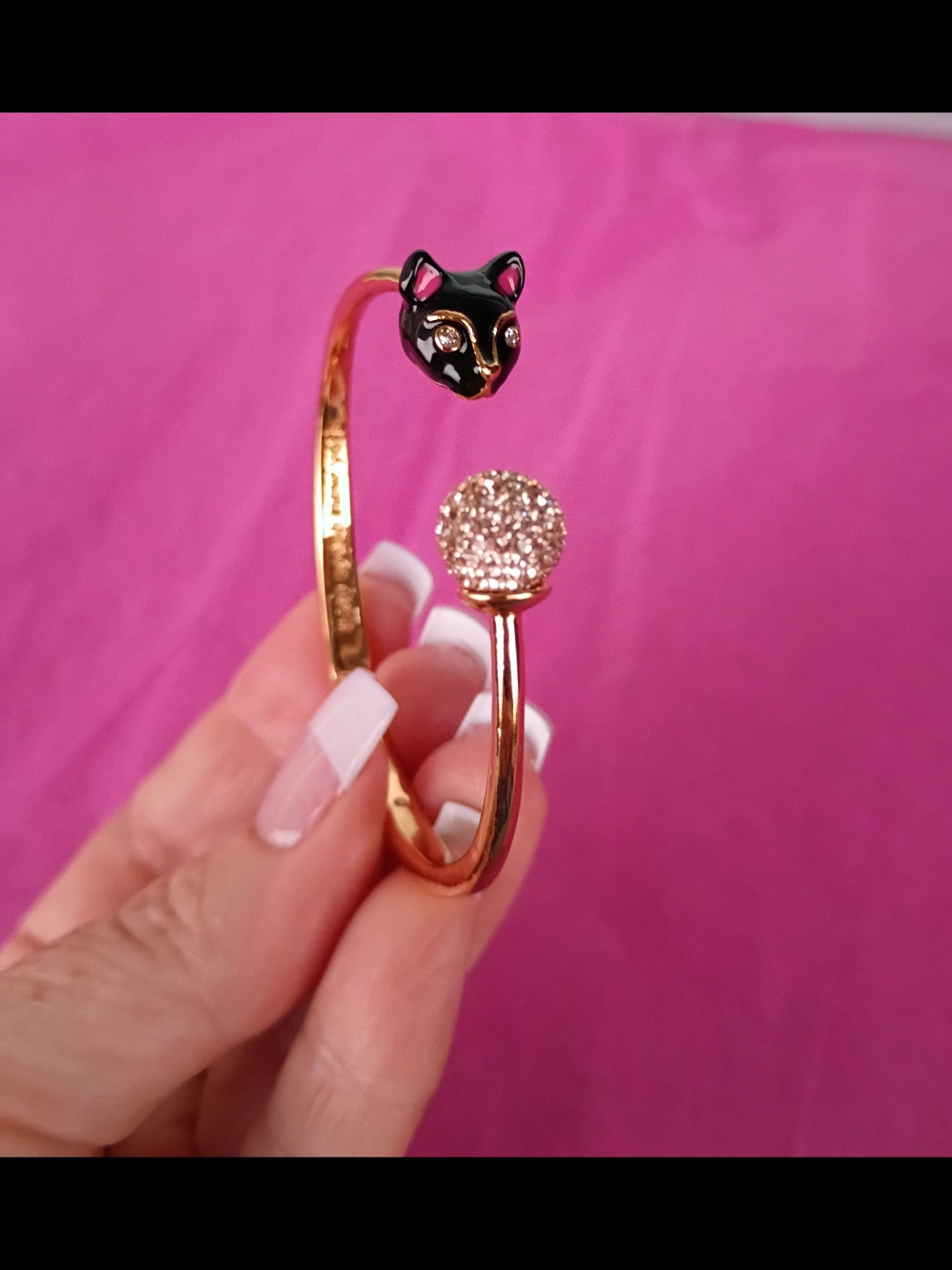 Kate Spade New York House Cat hinged cuff bracelet - Picture 2 of 7